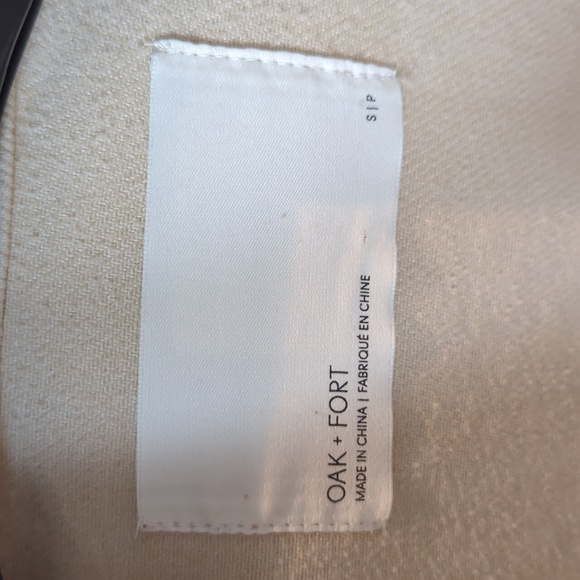 Oak + Fort Cream Utility Shirt Jacket Small - Picture 3 of 5